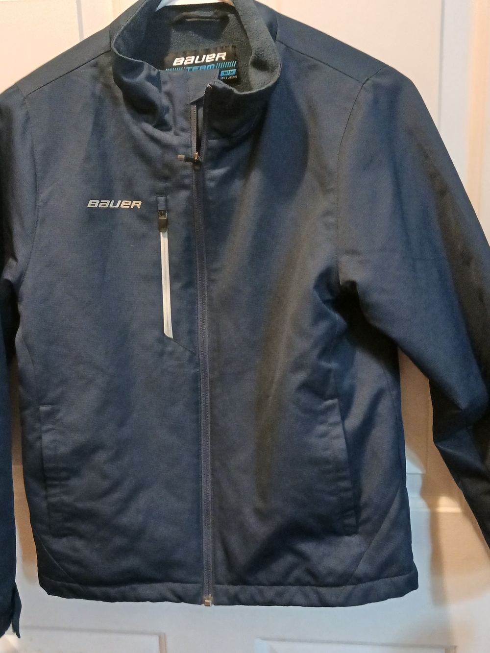Bauer Boy's Dark Navy Softshell Jacket with Chest Zip